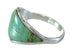 Southwestern Turquoise Inlay Sterling Silver Ring Size 6-1/2 AX88503